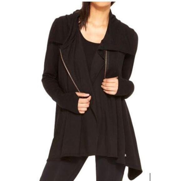 Terez Women's Black Zip-Up Drape Jacket M - Picture 11 of 14